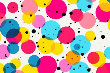 Obraz na płótnie Canvas a vibrant explosion of polka dots and creativity, generative AI