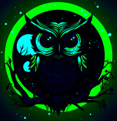 Obraz premium owl in the tree, ai generated 