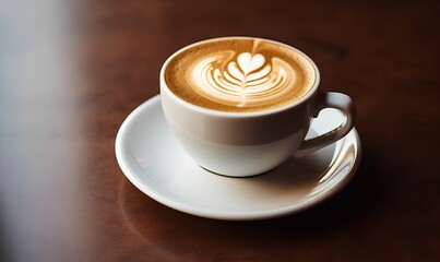 Obraz premium cup of cappuccino _Generative AI