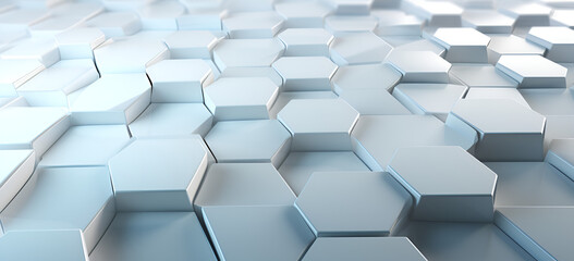 3d rendering of hexagonal abstract background. AI Generative