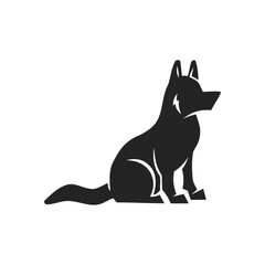 german shepherd template Isolated. Brand Identity. Icon Abstract Vector graphic