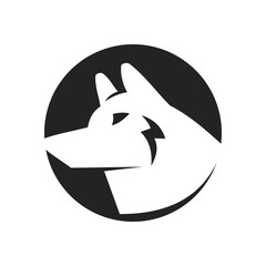 german shepherd template Isolated. Brand Identity. Icon Abstract Vector graphic