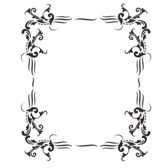 frame with floral elements