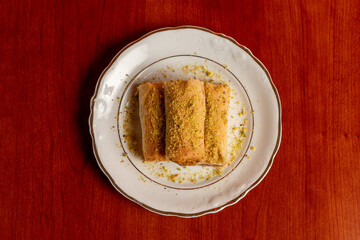Baklava on a plate