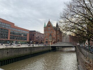 Walking in the heart of Hamburg