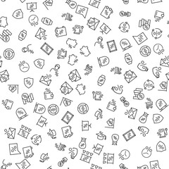 Percent Sign by Person, Flower, Speech Bubble Seamless Pattern for printing, wrapping, design, sites, shops, apps