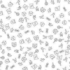 Percentage Seamless Pattern for printing, wrapping, design, sites, shops, apps