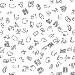 Contraception Seamless Pattern for printing, wrapping, design, sites, shops, apps