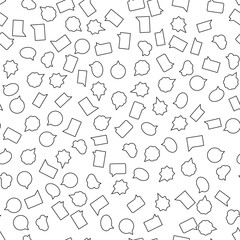 Oval, Flower, Star Speech Bubbles Seamless Pattern for printing, wrapping, design, sites, shops, apps