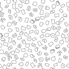 Various Speech Bubbles Seamless Pattern for printing, wrapping, design, sites, shops, apps