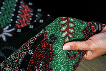 Batik cloth craftsmen from indonesia