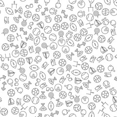 Sports Seamless Pattern for printing, wrapping, design, sites, shops, apps