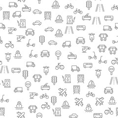 Transport Seamless Pattern for printing, wrapping, design, sites, shops, apps