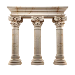 Fotobehang Greek roman marble columns with arch © CoolGraphics
