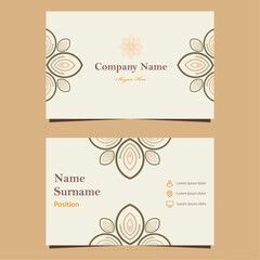 soft color natural floral business card template design