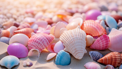 Sea seashell tropical shell sand coast beach ocean nature summer