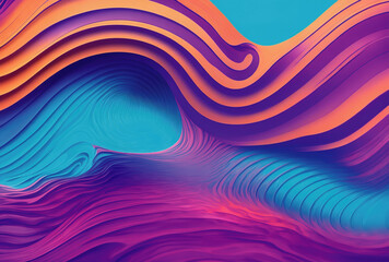 Colorful Abstract Background with Wavy Lines