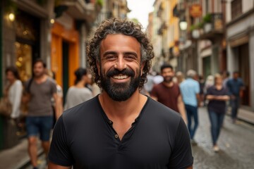 Fototapeta premium 中高年男性のポートレート,Generative AI AI画像