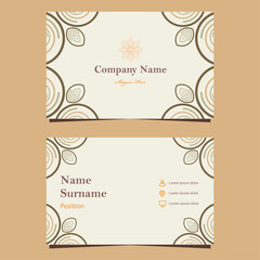 soft color natural floral business card template design