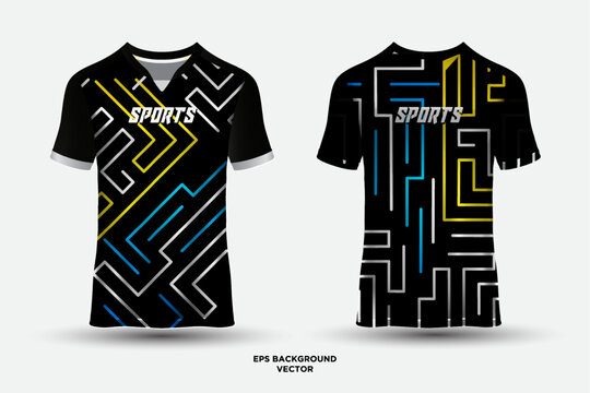 T shirt sports jersey design vector suitable for racing, soccer, gaming, motocross, gaming, cycling