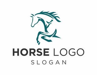 Logo about Horse on a white background. created using the CorelDraw application.