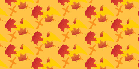 Fototapeta premium The background design with leaf patterns is suitable for the autumn theme.