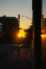 sunset at the street