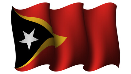 east timor leste waving flag design vector illustration