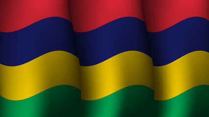 mauritius waving flag background design concept vector illustration