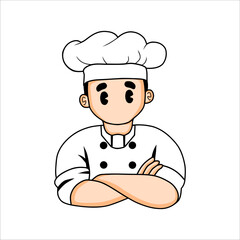 chef illustration vector flat design