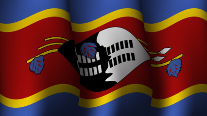 swaziland waving flag background design concept vector illustration