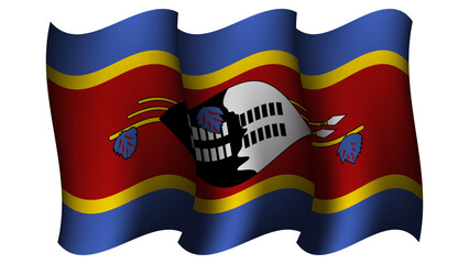 swaziland waving flag design vector illustration