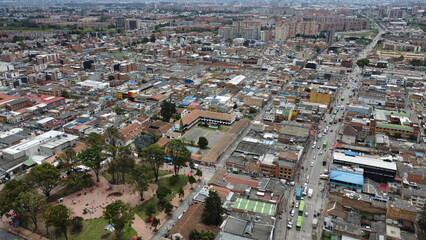Fotos aereas del barrio fontibon en bogota, ciudad de los andes
