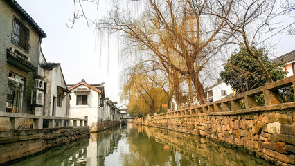 Fototapeta na wymiar Traditional Suzhou canal waterway