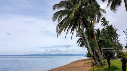 Fototapeta na wymiar The beautiful beach of Beqa island in Fiji