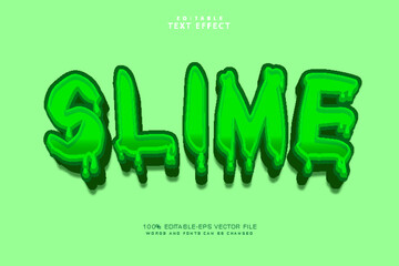 Fototapeta na wymiar Slime editable text effect 3 dimension emboss cartoon style