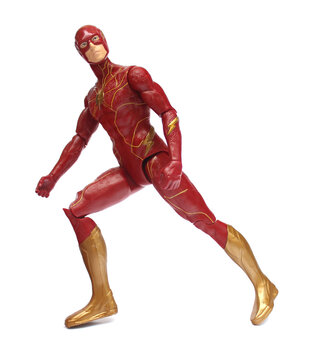 Flash character: DC Comics superhero. Original toy from the Flash movie of the year 2023. Original toy.