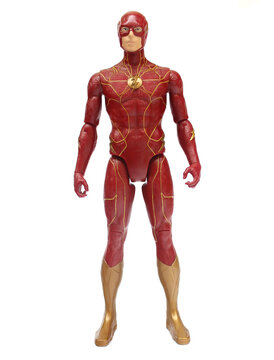 Flash character: DC Comics superhero. Original toy from the Flash movie of the year 2023. Original toy.