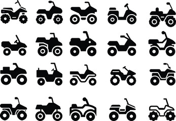 atv icon set in linear style. Transport symbol. Vector illustration. © acespixel