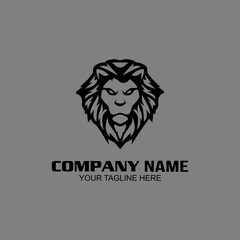 Lion logo vector illustration, emblem design.