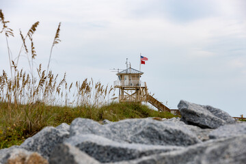 life guard station on the coast