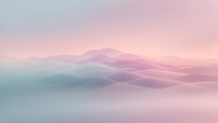 Calming and minimalist background featuring a gradient of soft, pastel hues that gently transition from one color to another, providing a soothing backdrop. Trendy concept with copy space.