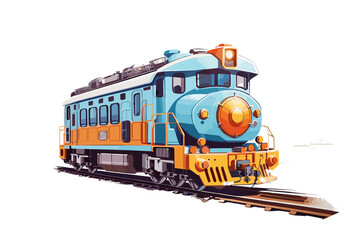 Obraz premium a train, a subway, a running train, generative ai