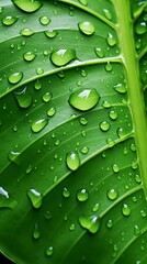 Fototapeta na wymiar Leaf with Water Droplets