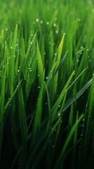 Fototapeta na wymiar Wet Green Grass