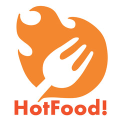 Hot food logo design