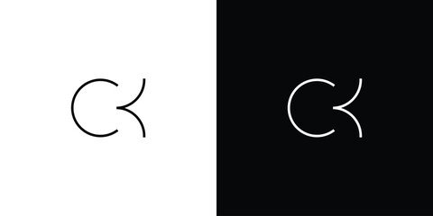 modern and unique letter CK initials logo design