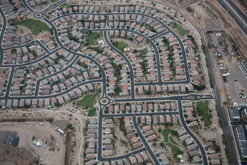 aerial view of neighborhood