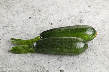 Sliced raw young green zucchini