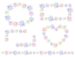 きれいなお花のフレームセット